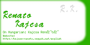 renato kajcsa business card